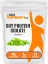 BulkSupplements.com Soy Protein Isolate Powder - Vegan Protein Powder, Unflavored - Pure & Gluten Free, 30g per Servering, 1kg (2,2 lbs) (Pack av 1)