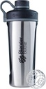 BlenderBottle Radian Shaker Cup isolerad rostfritt stål vattenflaska med Wire Whisk, 26-Ounce, naturlig / svart