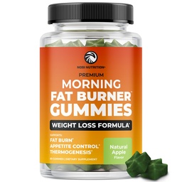 Morning Fat Burner Gummies | Viktminskning för kvinnor och män | Appetite Suppressant & Metabolism Booster | Thermogenic Belly Fat Burner med grönt te, Garcinia, Green Coffee Bean & More | 60 Gummies