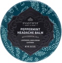 Svasthya Body & Mind Peppermint Headache Balm av Svasthya - Instant & Lasting Sinus, Migraine & Stress Headache Relief, Har Peppermint, Lavender, Marjoram, Myrrh - 100% naturlig, Made in the USA, 2 oz