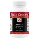Hälsokonserner Aloe 22 - Digestive Support & Intestinal Cleanse - Förstoppning, Bloating & Parasite Detox Supplement - Black Walnut, Ginger, Myrobalan & Aloe Vera Herbal Formel - 90 kapslar