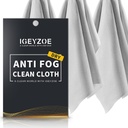 3 Pack Dry Anti Fog Cloth - Antifogging Cloth för belagda glasögon med masker Mikrofiber rengöringsklädslar Wipe för glasögon, skärm, glasögon, återanvändbar och bärbar