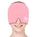 Migraine Relief Cap, Soothing Headache Ice Face Mask Products, Hot and Cold Therapy, Migraine Headache Relief Cap för Migraine, Sinus, Puffy Eyes, Tension, Stress och Hangover (Pink)