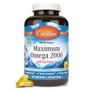 Carlson - Maximum Omega 2000, 2000 mg Omega-3, Healthy Heart, Brain Function & Vision Support, Lemon, 90 mjuka gels