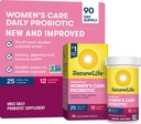 Förnya livet Ultimate Flora Women's Care Probiotic, 25 miljarder CFU, 90 kapslar (Package May Vary)
