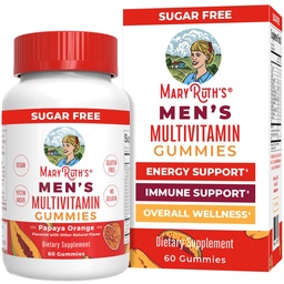 MaryRuth Organics Mäns Multivitamin Gummies | Vegan Vitaminer för immunstöd | Non-GMO & Gluten Free | 0g Sugar Per Serving | 60 greve