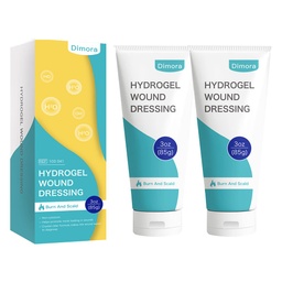 Dimora 2 Packs 6oz Hydrogel First Aid Ointment, Burn Injury Soothing Gel, Skin Repair Cream for Emergency Burn, Postoperative Incisions, Bruises, Debridement Wound Care