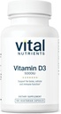 Vital Nutrients Vitamin D 5000 IE | Vitamin D3 Supplement | Healthy Bones, Teeth, Muscles*| Cellular & Immune Function | Calcium Absorption | Gluten, Dairy och Soy Free | 180 kapslar