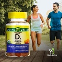 Vitamin D3 Gummy, 2000 IE, 80 Ct + Vitaminer & Minerals - Bättre Lighte & Spring Guide© A till Z för Immune & Bone Health |Orange, Lemon & Strawberry (1 Pack 80 Ct)
