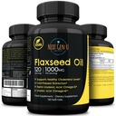 Flaxseed Oil Capsules - 1000 mg - 120 Vegan Soft Gels - Hög i Omega 3, 6, 9 - Cold Pressed Flax Seed Formel - 4 månader Supply - av NextGenU