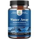 Water Away Herbal Diuretic Pills High Strength - Fluid Retention Supplement med Dandelion Leaf Extract & Green Tea för Bloating Relief för kvinnor och män - kapslar för Leg & Feet Swelling - 90 Count