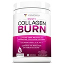 Hydrolyserad Collagen pulver för viktminskning - Bränn Ultimate Beauty Complex Multi Peptides pulver för kvinnor med typ I II III V och X för fettförbränning stöd osmakad 30 portioner