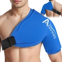 Atsuwell XL Shoulder Ice Pack Wrap, Shoulders Ice Packs Rotator Cuff Cold Therapy, Cold Pack Shoulder Compression Sleeve för kvinnor män, Shoulders Cold Packs Sleeve för obehag, Blue