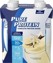 Rent protein Vanilla Protein Shake | 30g komplett protein | Redo att dricka och Keto-Friendly | Vitaminer A, C, D och E plus Zink för att stödja immunhälsa | 11oz flaskor | 4 Pack