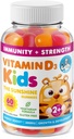 Vitamin D3 Gummies för barn och vuxna 2000 IE - High-Absorption Vitamin D Kids Gummies Supplements - Vegetarian, Immune Support D3 för vuxna och barn (60 greve)