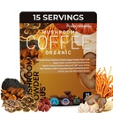 PowderVitamin Organic Mushroom Coffee Certified Mold & Mycotoxin Free GrassFed Collagen Typer I & III 8 Fruktande Body Mushrooms Testade för BetaGlucans Focus Energy Digestion & Immunity 15 Servings