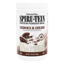 NaturesPlus SPIRU-TEIN Shake - Cookies & Cream - 1,15 lbs, Spirulina Protein Powder - Plant Based Meal Replacement, Vitaminer och mineraler för energi - Vegetarian - 15 portioner