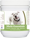 Hälsosamma raser Pit Bull, White, Multi-Essentials Powder för hundar - ett idealiskt tillskott av vitaminer, mineraler och antioxidanter för din hund - 8 oz
