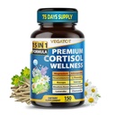 VEGATOT Organic Cortisol Wellness Complex 15-i-1 Formel med Magnesium Ashwagandha St John's Wort Valerian Rhodiola Rosea Passionflower Chamomile