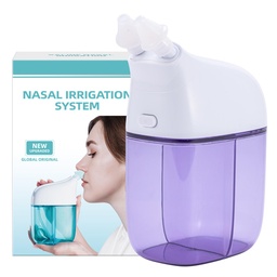 Nasal Irrigation System, Nasal Rinse Machine, Sinus Rinse Machine, Sinus Cleaner Machine med Salt Water Tank & Waste Collection Tank - Nose Cleaner för Sinus, Sinus Adult, Allergy Relief - Purple