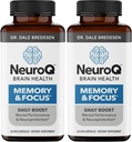 NeuroQ Memory & Focus - Boosts Cognitive Performance & Brain Function - Neuroprotective Formel av Dr. Dale Bredesen - Gotu Kola Ginkgo Phosphatidylserine & Propolis - 60 kapslar (Pack of 2)