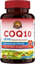 Vitalitown CoQ10 100mg, with Extra Virgin Olive Oil, Maximum Absorption, Coenzyme Q10 Supplement, No Gluten, Non-GMO, for Antioxidant & Heart Health Support, 120 Softgels