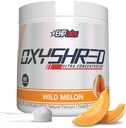 EHP Labs OxyShred Pre Workout Powder & Shredding Supplement - Preworkout Powder med L Glutamin & Acetyl L Carnitine, Energy Boost Drink - Wild Melon, 60 Servings