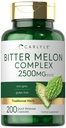 Carlyle Bitter Melon kapslar 2500 mg | 200 greve | Non-GMO & Gluten Free Extract | Komplext tillskott