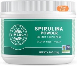 Vimergy Spirulina Powder - Koncentrerad växtprotein stöder immunhälsa och kardiovaskulär funktion - Vegan, Kosher, Glutenfri - 125g