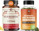 Berberine Complex Supplement och Burn Gummies | Full Weight Loss Support med Green Tea & Bitter Melon | Appetite Suppressant, Belly Fat Reducer och Thermogenic Support | 1 Month Supply
