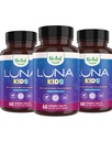 Nested Naturals Luna Kids Sleep Supplement - för barn och melatonin känsliga vuxna - Gentle Herbal Supplement med Chamomile, Melatonin, & Valerian - 180 Tabletter (60 per flaska)
