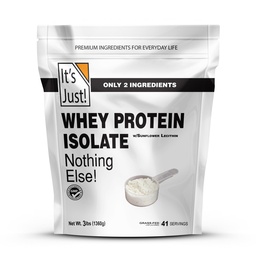 Det är bara! - Whey Protein Isolate, Ultra Premium Grass-Fed, Unflavored, Made in USA, Pure 90% Protein, Endast 1g Carb, No Added Sugar (3 Pound)