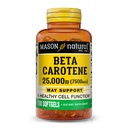 Mason Natural Vitamin A Beta Carotene 25 000 IE, stöder vision, cellfunktion och immunhälsa, 100 Softgels, Pack of 3