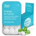 NeuroGum Energy Caffeine Mints (144 bitar) - Sockerfri med L-Theanin + naturkoffein + vitamin B12 & B6 - Nootropic Energy & Focus Supplement för kvinnor och män - Keto & Vegan, Peppermint smak