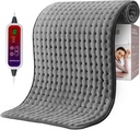 Qfun Extra Large Heating Pad for Back Pain Relief, 19.6 "x39.3" XXL Fast Heat Pad Neck och Shoulde Electric Heating Pad för Period Cramps med 6 värmeinställningar och Auto Shut-Off, julgåvor för män