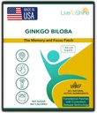 Live To Shine Ginkgo Biloba Patch - 30 Gingko Transdermal Patches - En månads leverans för kvinnor och män - USA Made