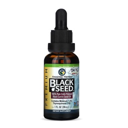 Fantastiska örter Premium Black Seed Oil - Cold Pressed Nigella Sativa Aids in Digestive Health, Immune Support, Brain Function, Joint Mobility, Gluten Free, Non GMO - 1 Fl Oz