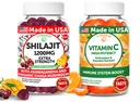 Lunakai USA Made Shilajit & Vitamin C High Potency Gummies Bundle - Energi och immunstöd - Icke-GMO & Utsökt