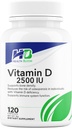 Vitamin D 2500IU | 120 kapslar | Hälso Bloom | Vitaminer och mineraler kapslar