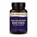Dr Mercola Gallbladder Enzymes - Gallbladder & Digestive Health Support - Inkluderar Pancreatic Protease, Amylase & Lipase - Non-GMO, Gluten-Free & Soy-Free - 30 Försenade frisättningskapslar (30 portioner)
