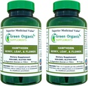 Gröna organiska kosttillskott Hawthorn Berry Capsules, Leaf, Flower, Hawthorn Supplements innehåller 90 kapslar, naturliga Hawthorn örter för kardiovaskulär hälsa och naturlig hjärtvård (Pack of 2)