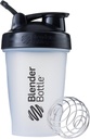 BlenderBottle Classic Shaker Bottle Perfekt för Protein Shakes och Pre Workout, 20-Ounce, Clear / Black