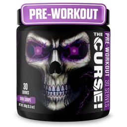 JNX SPORTS Förbannelsen! Dark Grape Pre Workout Powder med kreatin - Extreme Energy Preworkout för män och kvinnor - 30 portioner - L Citrulline, Beta Alanine & koffein för pump, styrka och fokus