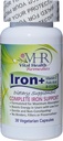 Iron+ with Vitamin C, FOLIC Acid, B-12 & ZINC Preservative-Free, Gentle and Non-constipating Formulated for Maximum Absorption. 30 Veggie caps - Vital Health Remedies