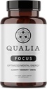 Qualia Focus Brain Booster Supplement | En kraftfull Nootropic utformad för att leverera hållbar mental energi, varning, koncentration och minne | med Ginkgo Biloba, L-Theanine Plus | 1 månads leverans