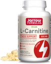 Jarrow Formulas L-Carnitine 500 mg - 100 Veggie Licaps - Viktig kofaktor för energiproduktion (ATP) från fetter - Vegan - Upp till 100 portioner