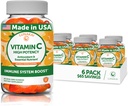 Lunakai Vitamin C Gummies for Adults and Kids - Organic VIT C Vegan Chewable Gummy Vitamins - 250 mg Adult, Children, Toddler Chews - 6 Pack
