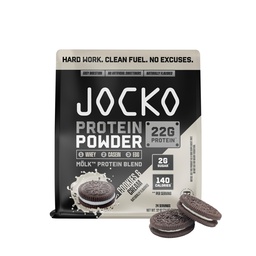 Jocko Fuel Mölk Whey Protein Powder - Keto, Probiotics, Digestive Enzymes, Amino Acids, Low Sugar Monk Fruit Blend - Stöder Muscle Recovery & Growth (24 Servings, Cookies & Cream)