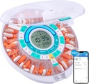 Daviky Automatic Pill Dispenser för äldre med Alarm, Electronic Pill Dispenser Machine, 28 Day Smart Bluetooth Monthly Pill Organizer, Pill Reminder med APP för recept, vitaminer och mer