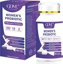 Probiotics 180 Billion CFU 18 Strains Contains Organic Prebiotic Cranberry Probiotic Supplement Digestion Immunity for Women's Health,Non Soy Gluten Dairy Free 90 Vegetarian Capsules
